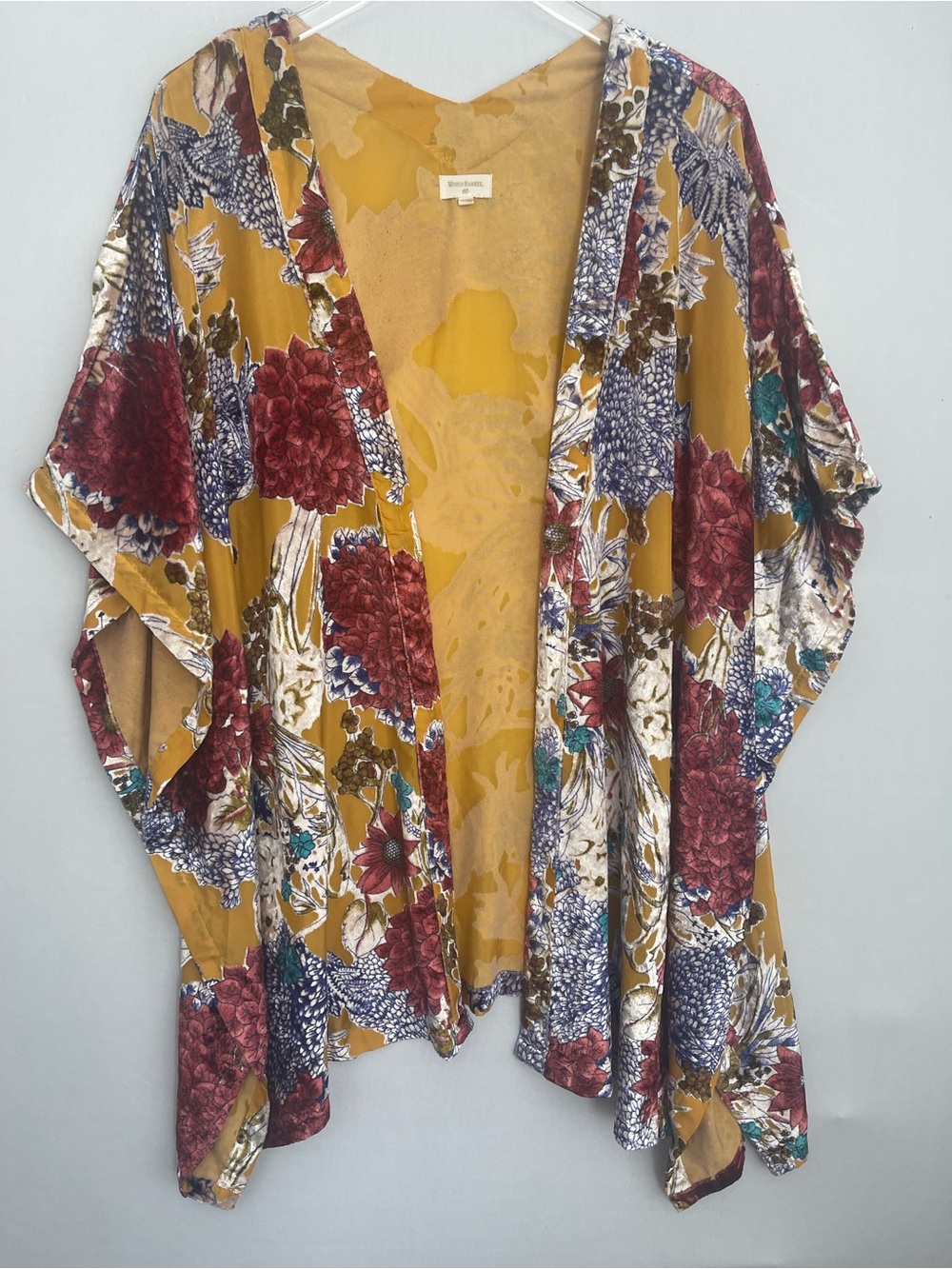Burnout Velvet Floral Kimono Cape